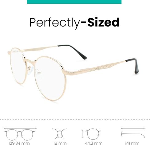 2SeeLife Gold Metal Rim Reading Glasses Men & Women to Look Modern with Clear Vision - Sturdy & Durable Readers for Women & Men - Comfortable for All Face Shape Mens Glasses - Reading Glasses 1.0 in Saudi Arabia