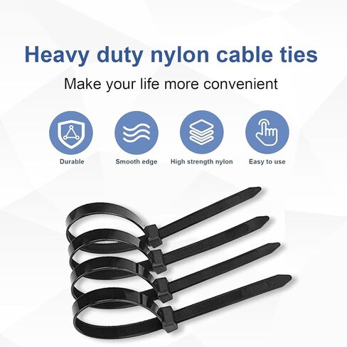 العلاقات البريدي كابل منطقة باردة 100 حزم البريدي العلاقات السوداء الثقيلة 12 بوصة العلاقات سلك النايلون لحديقة التخييم المنزل مكتب in Kuwait