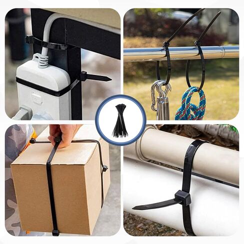 العلاقات البريدي كابل منطقة باردة 100 حزم البريدي العلاقات السوداء الثقيلة 12 بوصة العلاقات سلك النايلون لحديقة التخييم المنزل مكتب in Kuwait