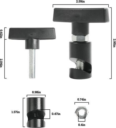 Hood Lift Lever Holder,Lift Support Clamp with Brass Core Protection,Car Accessories Car Hood Struts Hood Clamps and Spark Plug Caliper for Car Engine Hoods,Tailgates,Hatch Struts (Black) in Saudi Arabia
