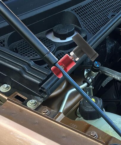 Hood Lift Lever Holder,Lift Support Clamp with Brass Core Protection,Car Accessories Car Hood Struts Hood Clamps and Spark Plug Caliper for Car Engine Hoods,Tailgates,Hatch Struts (Black) in Saudi Arabia