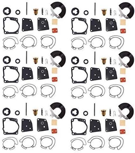 WFLNHB 6 x Carburetor Repair Kit replacement for Johnson Evinrude V4, V6 (90 100 105 115 150 175 HP) 18-7247 436852 438996 in Saudi Arabia