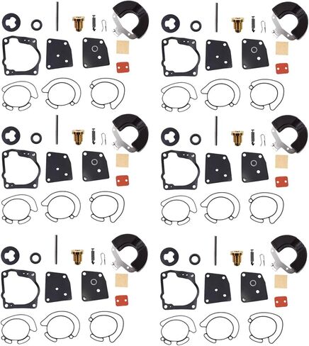 WFLNHB 6 x Carburetor Repair Kit replacement for Johnson Evinrude V4, V6 (90 100 105 115 150 175 HP) 18-7247 436852 438996 in Saudi Arabia