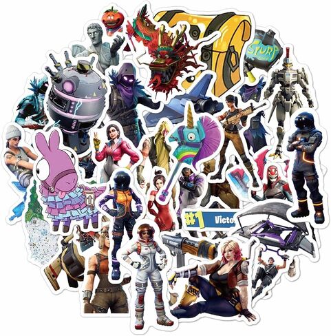 40pcs Non-repetitive Gaming Stickers for Water Bottles Laptop, 40 pcs Characters for Luggage Notebook Refrigerator Bicycle in Saudi Arabia