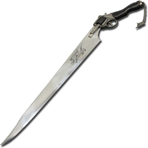 وظيفية Squall Gunblade مسدس نسخة السيف لتأثيري الفولاذ المقاوم للصدأ البناء الجلود غمد أنيمي السيف مع مسدس وظيفي in Saudi Arabia