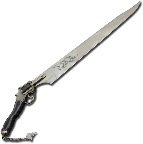 وظيفية Squall Gunblade مسدس نسخة السيف لتأثيري الفولاذ المقاوم للصدأ البناء الجلود غمد أنيمي السيف مع مسدس وظيفي in Saudi Arabia