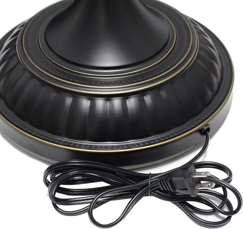 تصاميم أنيقة LF2001-RBZ 1 مصباح أرضي من البرونز لاستعادة الضوء مع غطاء زجاجي كهرماني رخامي in Kuwait