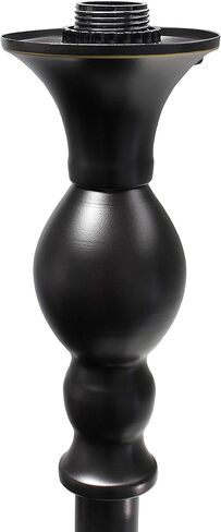 تصاميم أنيقة LF2001-RBZ 1 مصباح أرضي من البرونز لاستعادة الضوء مع غطاء زجاجي كهرماني رخامي in Kuwait