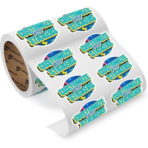 Custom Sticker Roll Labels — Logo Stickers Customized Labels — Custom Stickers for Business Logo (Circle)