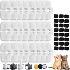 Cat Water Fountain Filter,12 packs Pet Fountain Filter Replacement for Pet Fountain,Filters Replacements fit for Petlibro Dockstream Cat Water Fountain PLWF005/PLWF115/PLWF105