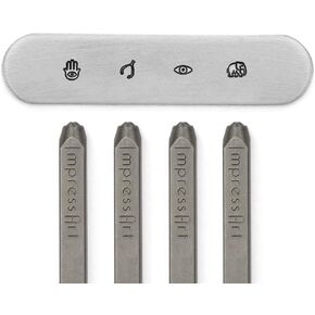 ImpressArt - Chakra (7 Pack) Signature Metal Stamps Pack, Tools for Metal Hand Stamping Craft Projects & DIY Jewelry Making (4mm) (Chakra)