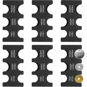 PATIKIL 6Pcs Japanese Coin Holder, Portable JPY Coin Organiser Dispenser Coin Hard Case Storage 8 Slots, Great for Home, Office, Collection,Black in Saudi Arabia