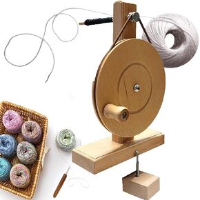 Handmade Yarn Spinning Wheel, Home Wooden Knitting Yarn Spinner, Smooth Rotation, High Speed & High Efficiency, Bobbin Inner Diameter 5-7mm for Weaving Various Yarns, DIY Creation