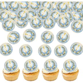 40 Pcs Eedible Christianity Cupcake Topper religion Theme Cake Decoration Christianity Themed Birthday, Wedding,worship,Baby Shower Cakes