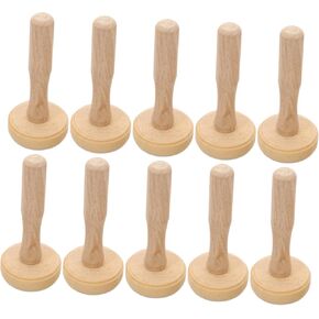 Angoily Wooden Printmaking Tools 10pcs Art Rubbing Roller Ink Roller for Painting