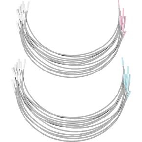 12 Pairs Carbon Steel Bra Wires Metal Underwires Heavy Gauge Sturdy Bra Supporters Underwire Repair Parts Sewing Supplies Replacement Sturdy for D E Cups White