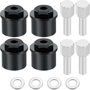 4Pcs RC Front Wheel Hex Adapter Extenders + 15mm Offset Extension Hex Drive Adapter Combiner Coupler Wheel Wideners for 1/10 Tamiya Clod Buster-4×4×4 RC Upgrades