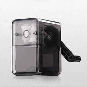 Manual Pencil Sharpener，Pencil Sharpener Black，Five Gears Adjustable Pencil Nib，Stronger Helical Blade，Applicable to No.2 Pencil/Colored/Art Pencils