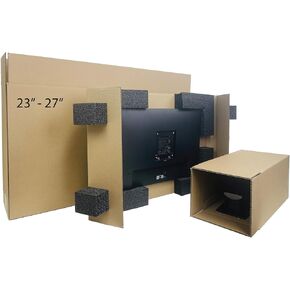 USA Universal 23" - 27" Monitor TV Shipping Box, Secure and Protective Computer Monitor Shipping Box, theBOXlarger