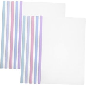 ARTIBETTER 10pcs Slide Grip Binding Bars for A4 Report Binder Waterproof Slide Binder Pull Rod Clip