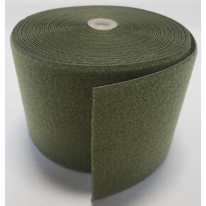 6" OD (Olive) Green SEW-ON Hook and Loop Fastener - Loop Side ONLY - 1 Yard