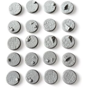 Tofer's Miniatures 32 mm Rock Bases (x20 Pieces), Stands for Tabletop 32 mm Miniatures SAGA, Wargame, Produced