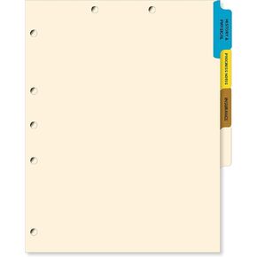 Doctor Stuff - Stock Medical Chart Dividers, 400 Sets of 4 Popular Healthcare Index Tabs, Side Tab, 9" x 11", File Folder Organizer for Nursing Patient Charts and Medical Records