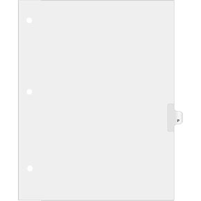 علامات تبويب Single Letter Side SideIndexes® - ثقب 3 ثقب من أجل رابط الخاتم القياسي ، الخط الغامق على نمط Ave - حزمة 25