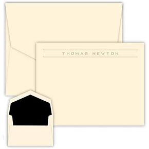 Personalized Banner Flat Cards - Custom Embossed Stationery
