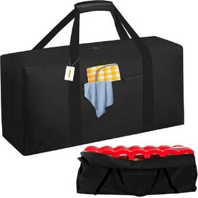 Heavy Duty Carrying Bag Compatible with Giant 4 in a Row Game,[Front Pocket+840d Oxford] Easy Storage for Jumbo 4 to Score Four Outdoor Yard Game Large Storage Bag(Game Not Included)