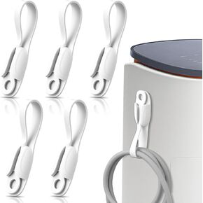 5 PCS Cord Bundlers, Appliance Cord Organizer, Upgraded Self Adhesive Silicone Cord Organizer for Small Appliances, Air Fryer, Toaster, Coffee Makers, Home Decorations Accessories (White)