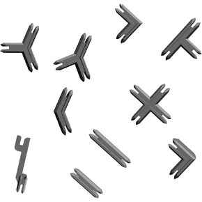 Battle Systems Terrain Plastic Terrain Clips (Grey) - Core Space and SciFi, Fantasy, Modern Terrain Compatible
