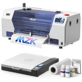 MZK A3 Plus XP600 DTF Printer,Built-in Automatic Timed Cleaning and White Circulation,Doubled Printing Speed Compared to L1800 and L805,5 Inch LED Multi-Function Fouch Screen,Gift Ink 2 Year