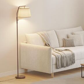 SUNMORY Floor Lamps for Living Room, 9W Bulb Included, Tall Lamp for Bedroom with Adjustable Head, Modern Standing Lamp, 0-100% Dimmable Arc Floor Lamp for Dining Room Office Nursery, Black.