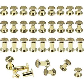 Enenes Chicago Screw 75 Sets Post Post 3 أحجام مسامير الحزام 1/4 3/8 1/2 بوصة مشاركات المسمار المسمار للميدالي in Kuwait