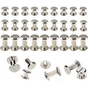 Enenes Chicago Screw 75 Sets Screw Post 3 Sizes Belt Screws 1/4 3/8 1/2 Inch Medal Binding Screw Posts for Leather Decoration Bookbinding Crafts (Gold)