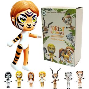 PLENTY MORE Tiger The Homeless Action Figure - 8cm Collectible Action Figure, Creative Forest Animal Toy, Educational and Fun Play for Ages 3+, Safe and Non-Toxic