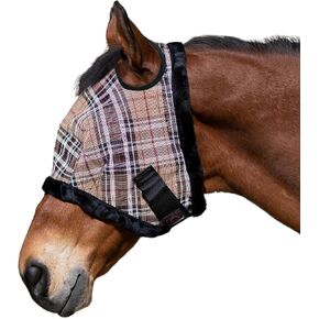 قناع Kensington UV Fly مع تقليم الصوف - قناع وقائي مع فتح الأذن المزدوج وحرية الأمام ، الحجم: L -AVG اللون: 165 - Merlot in Kuwait