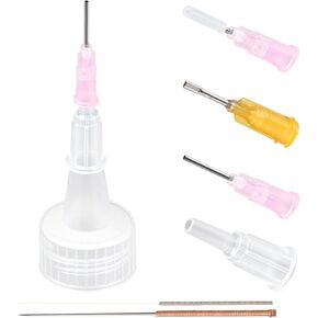 12-Pack Precision Applicator Caps for 2-Oz Acrylic Paint Bottles - Includes Needle Adapters and Caps for Car Freshies, Car Paint Projects