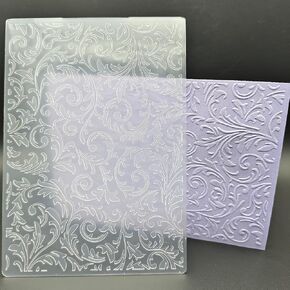 Plastic Embossing Folder 5x7 Inch Fern Leaves Pattern Paper Crafts Plastic Textured Impressions for Card Making Scrapbooking
