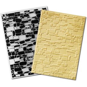 DIYology 3D Plastic Embossing Folder (Bricks Pattern) Paper Crafts Plastic Brick Wall Textured Impressions for Card Making Scrapbooking 5"x7"