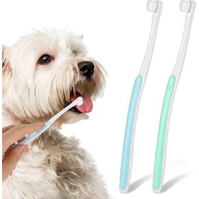 2 Pack Puppy Toothbrush, Soft Bristles Small Dog Toothbrush, Toothbrushs for Dogs Cats Sensitive Gum&Teeth, Smooth Bristles Head Tooth Brush Deep Clean Kit for Puppy, Kitten, Small Dog & Cat