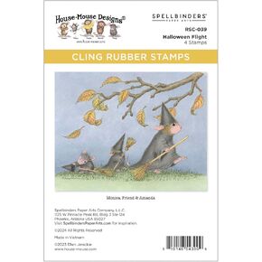 Spellbinders Halloween Flight Cling Rubber Stamp