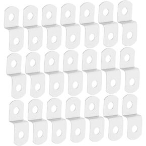 Amosfun 120Pcs Z Shape Fixed Clips Connectors for Photo Frame Back Cabinet Mirror Brackets Easy to Use and Carry Smooth Polished Surface for Safe Handling