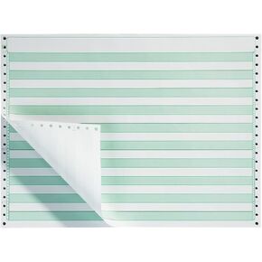 Staples Green Bar Computer Paper, 14 7/8" x 11", 20lb, 2,700/Box (27127/177113)