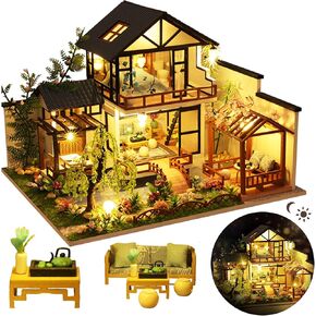 DIY Miniature House Kit, Mayberry Street Miniatures, Magic House Miniature kit, Model Building Craft Diorama Kit, Ideal Gifts for Birthday Easter Christmas(Magic Book Shop)