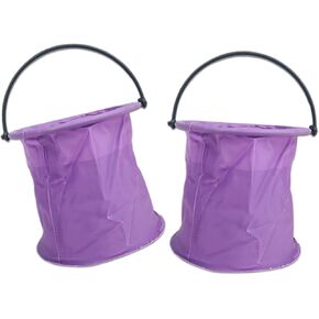 jojofuny 2Pcs Purple Foldable Pen Washing Bucket Collapsible Painting Tool Storage Barrel Lightweight Watercolor Brush for Art Fishing Outdoor Use