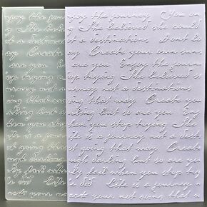 Plastic Embossing Folder 5x7 Inch Letter Words Pattern Paper Crafts Plastic Textured Impressions for Card Making Scrapbooking