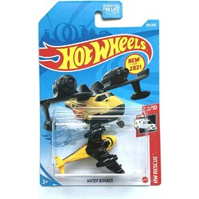 DieCast Hotwheels Water Bomber, HW Rescue 2/10 [Black and Yellow] 205/250