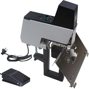 Electric Saddle Stapler, 2-50 Sheets Binding, Adjustable Thickness, 1-9 Intensity Levels, with Pedal, Easy Operation, High-Strength Nail Head, for Flat and Saddle Binding